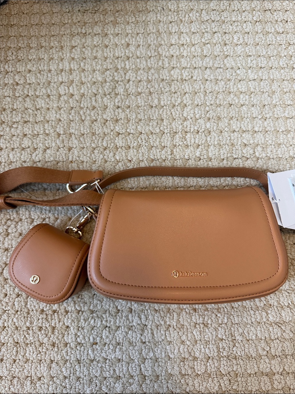 lululemon Cactus Leather Mini Bag in Brown/Gold